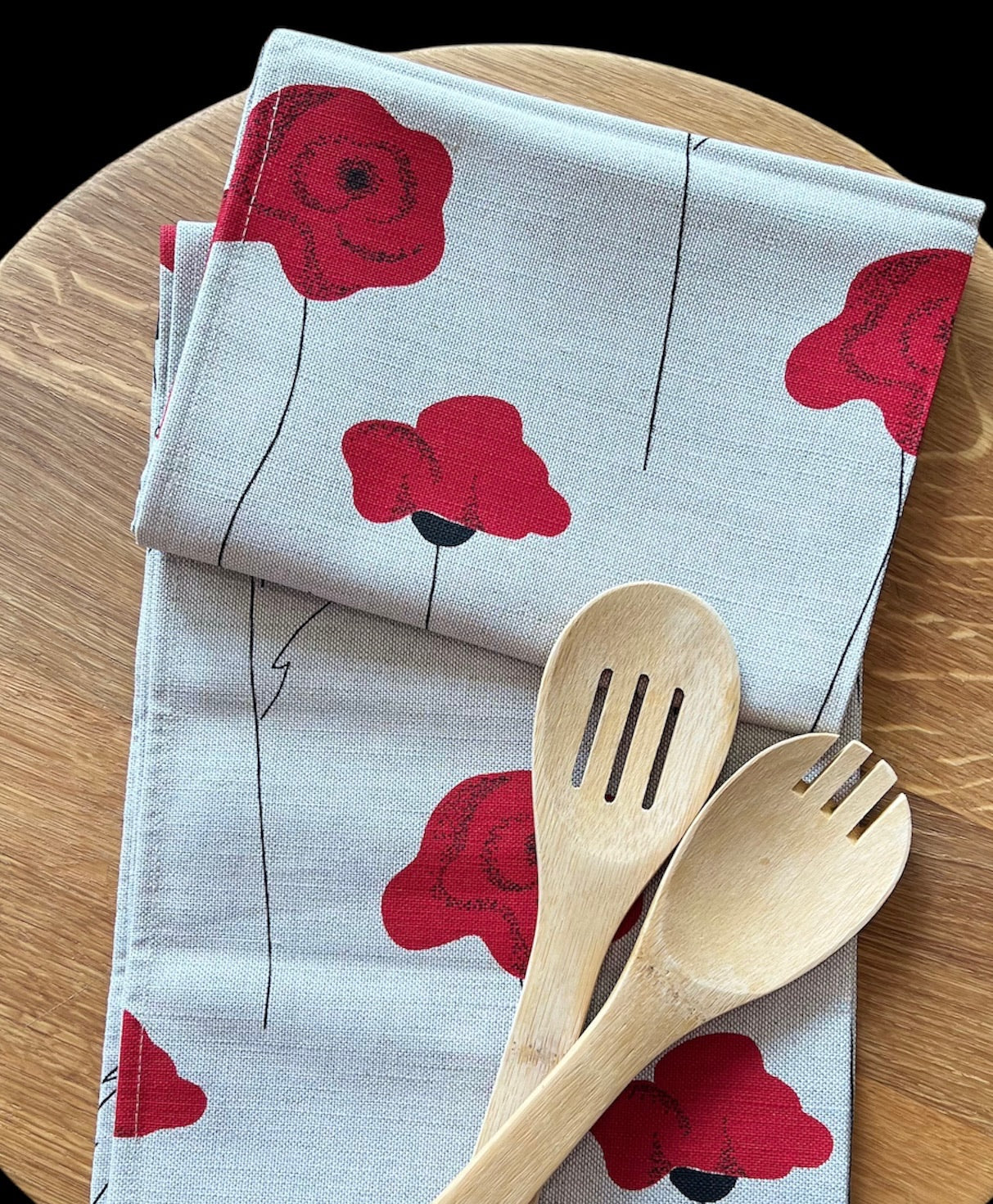 Tea Towel Red Poppies