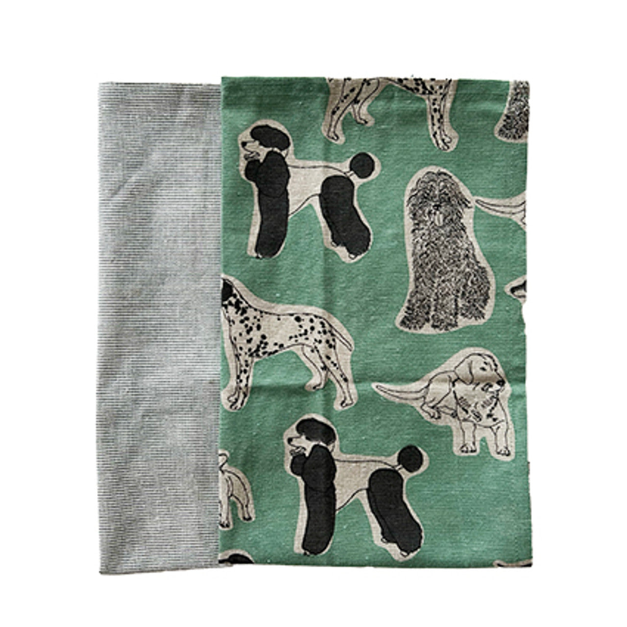 Woof Tea Towel Set of 2 Aqua Storm