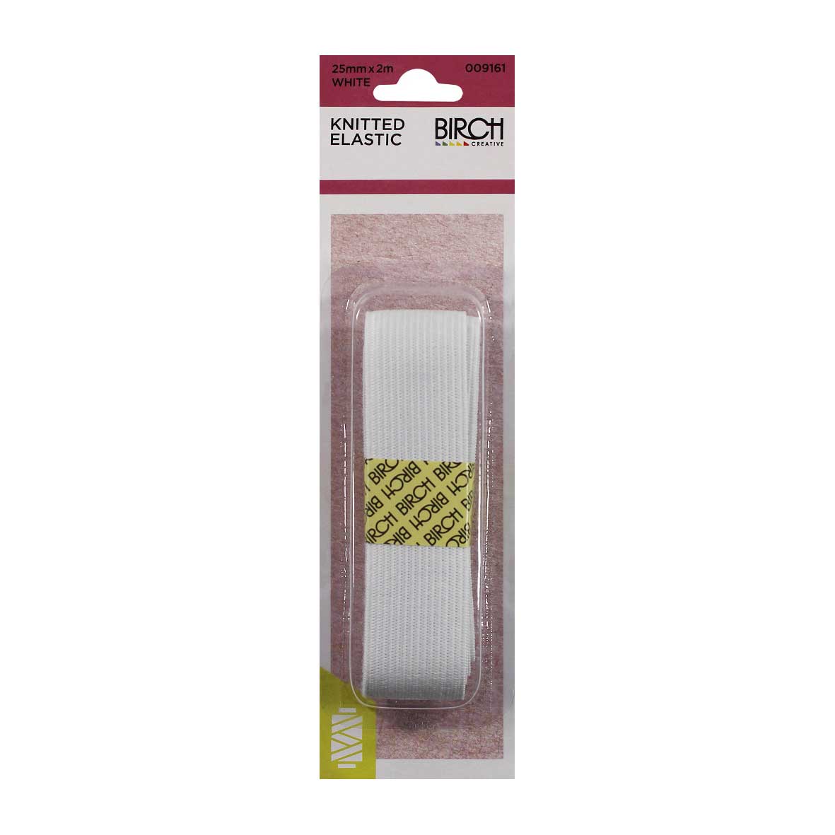 ELASTIC KNITTED HANK 25MMX2MT – WHITE