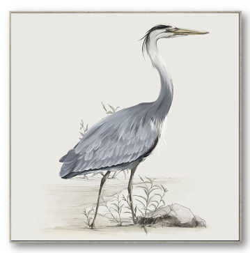 Lakeside Heron Blue #1