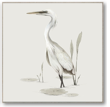 Lakeside Heron White #2