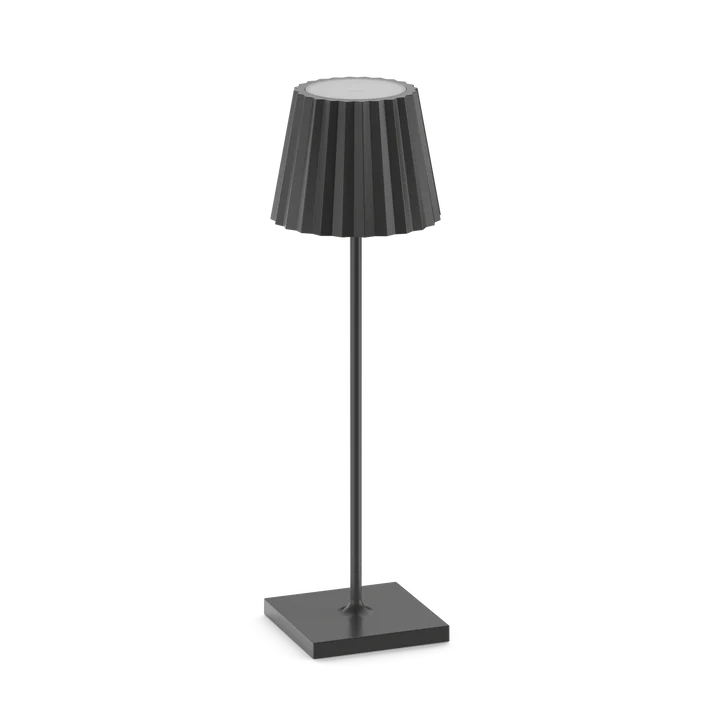 Plisse Luxurious Cordless Table Lamp Black