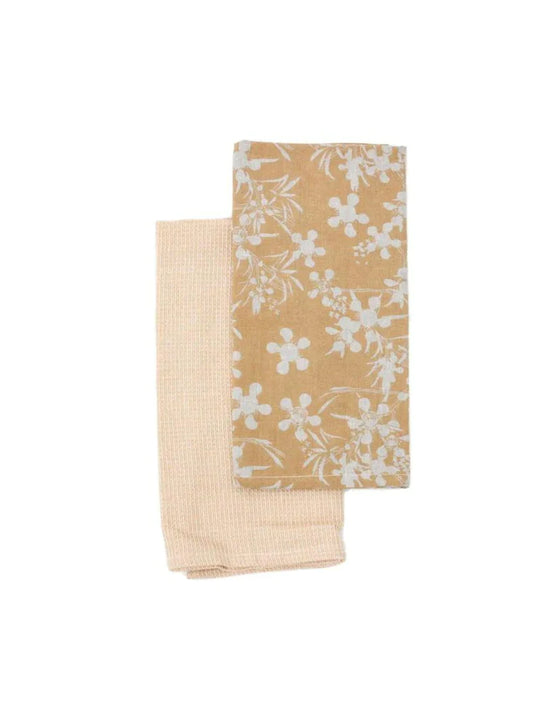 Tea Towel Myrtle Honey 2pk