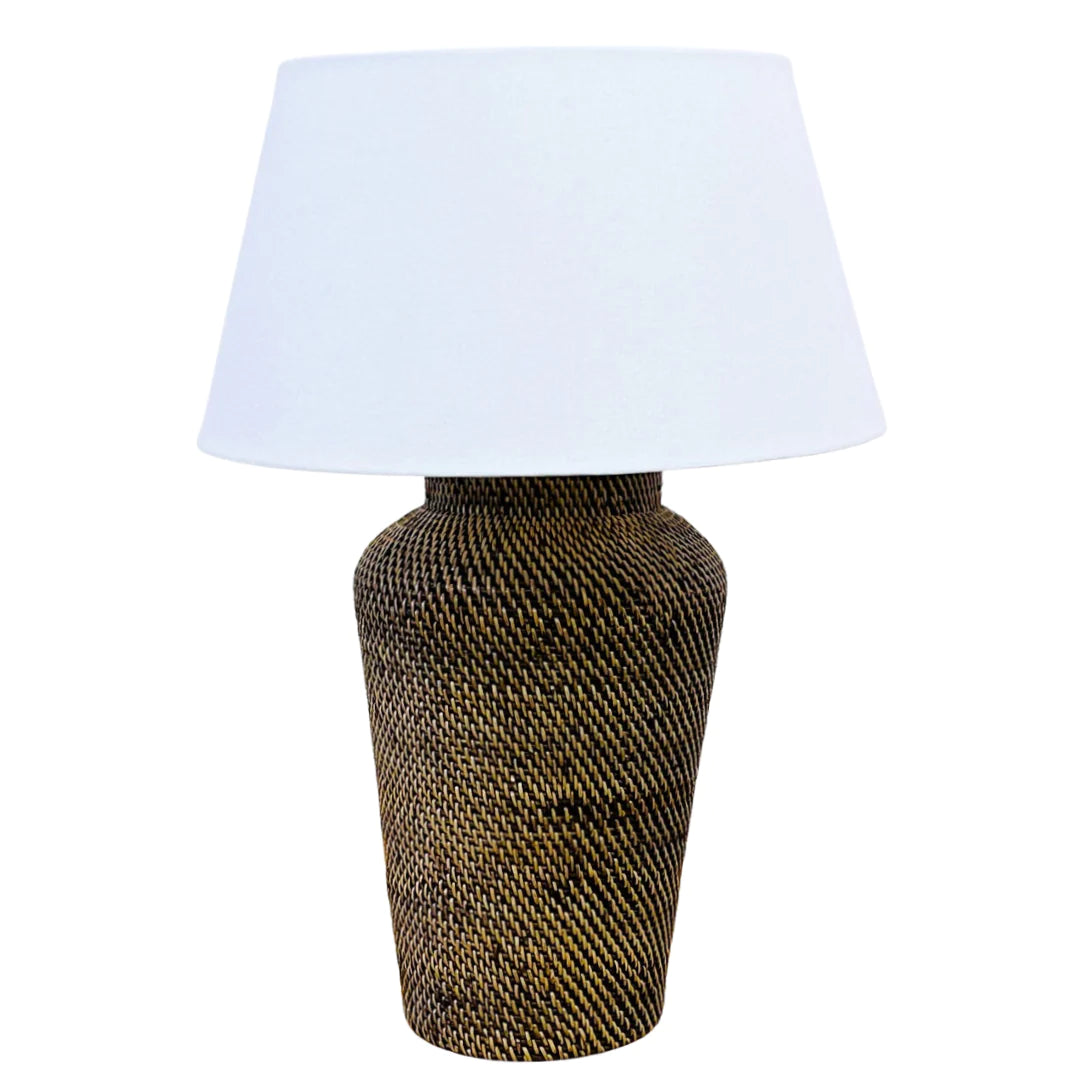 Rattan Lamp Base 35cm Brown