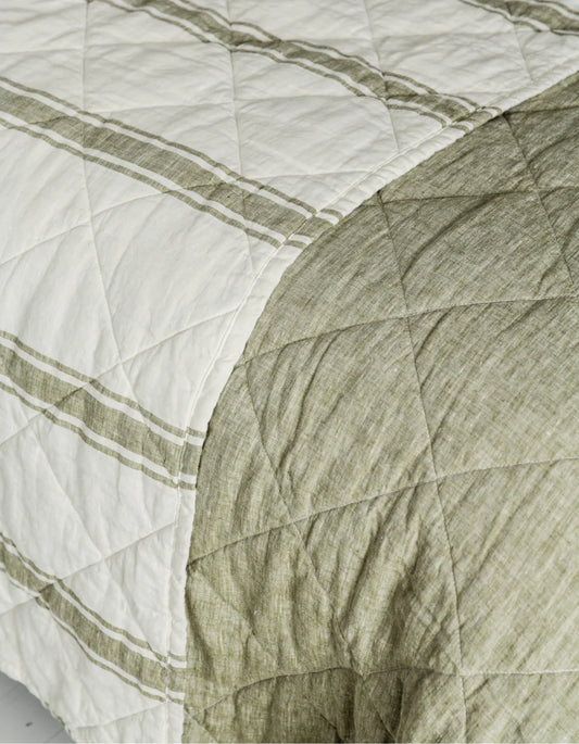 Linen Quilt- King Kelp