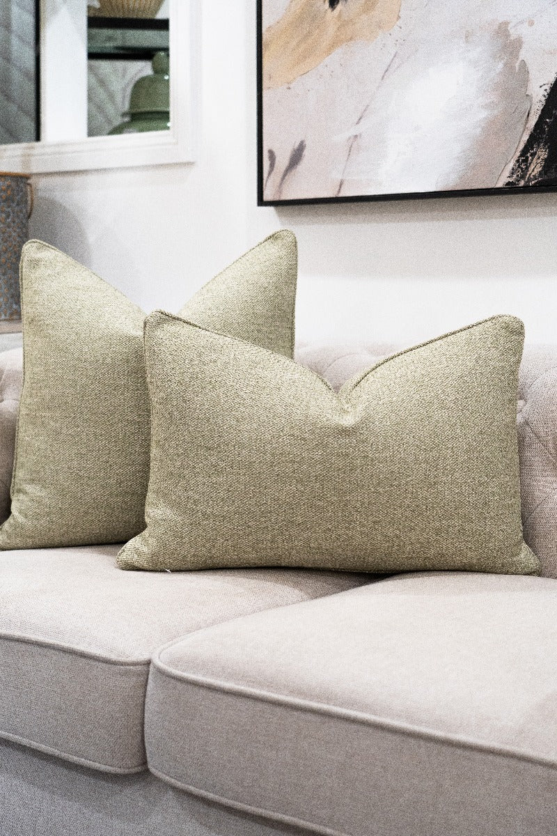 Cushion Valentina 40x60cm Moss Green & White