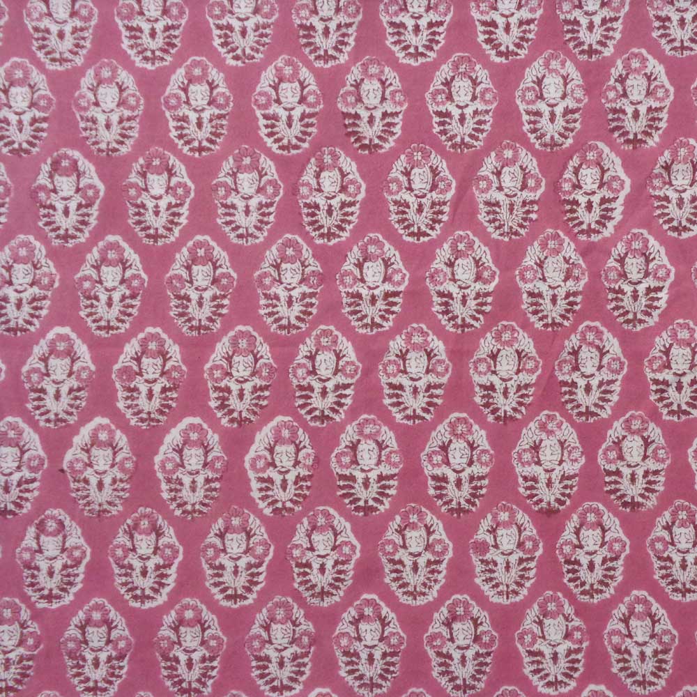 Napkin Block Print Boota Pink (Set/4)