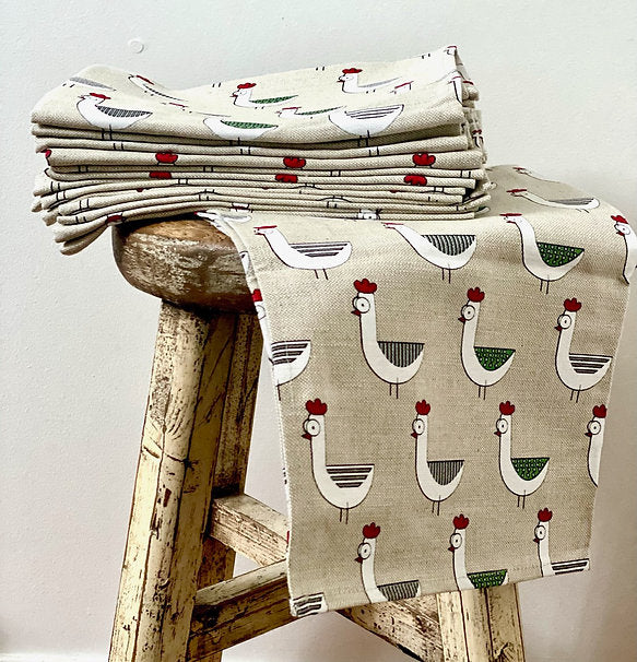 Tea Towel - Henny Penny Chickens