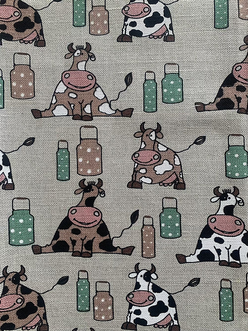 Cows and Milk Cans Tea Towel