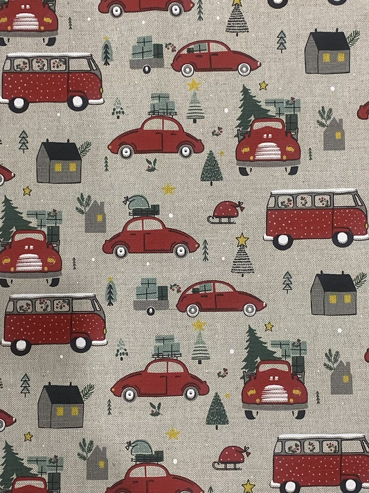 Christmas Cars Tea Towel