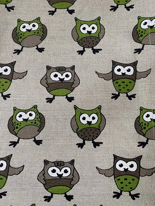 Owls Tea Towel - Green