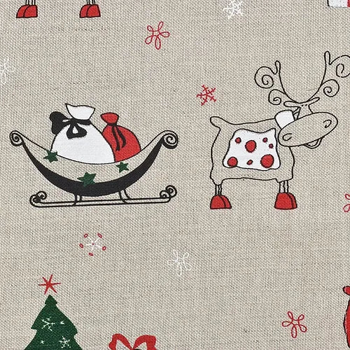 Christmas Reindeer with Sleigh Tea Towel