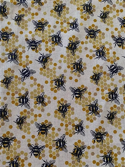 Honey Bee Linen Tea Towel