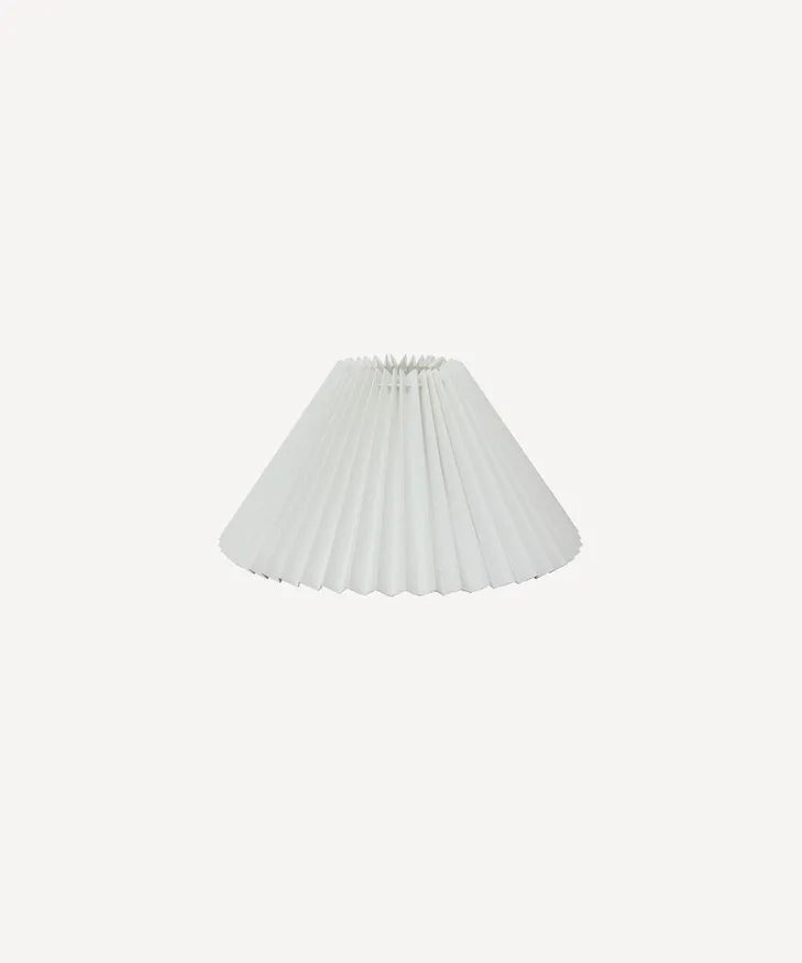 Pleated Linen Lamp Shade 35cm White