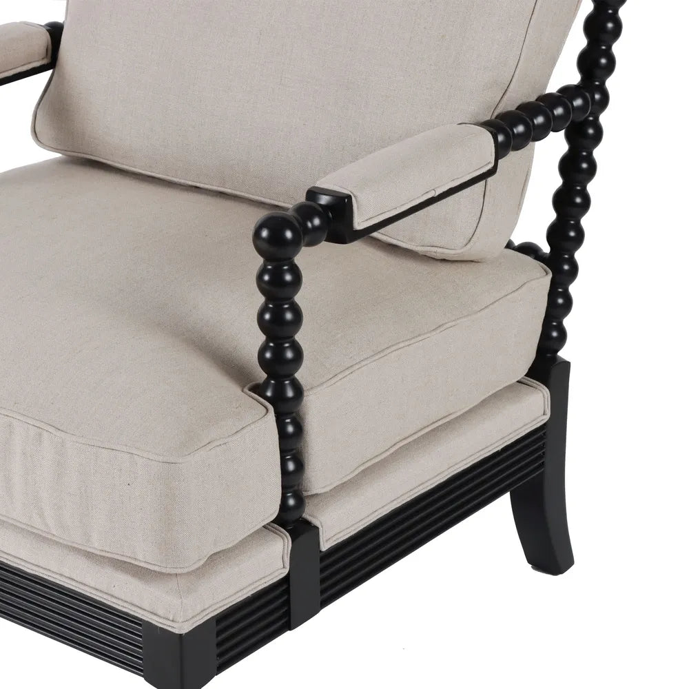 BOBBIN HAMPTONS ARMCHAIR BLACK