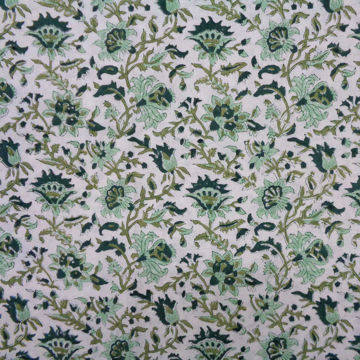 Block Print Square Table Cloth 220cm Hari Green