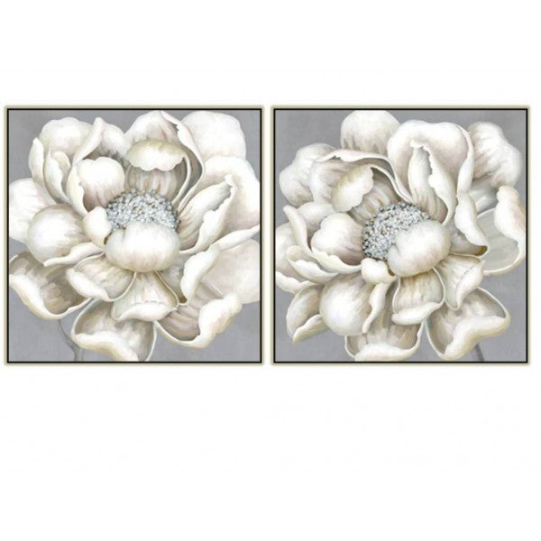 Grey Magnolia 84x84cm set of 2