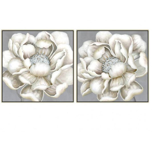 Grey Magnolia 84x84cm set of 2