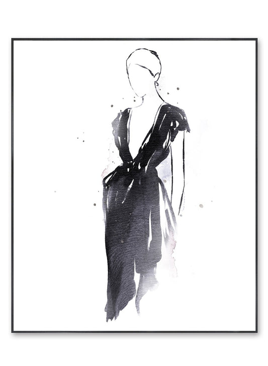 Lady Silloutette #2 122 x 102CM Framed Canvas