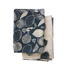 Lemonade Tea Towel Pk/2 Dark Slate