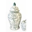 Green & White Ginger Jar LGE