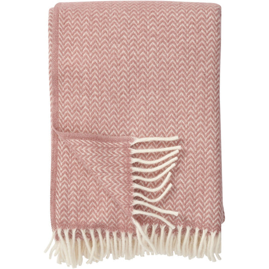 Throw - Chevron Pink Wool