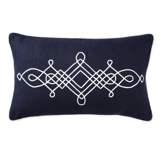 Linen Cape Cod 30x50cm Filled Cushion Navy