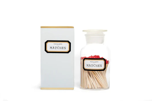 Matches Clear Glass Jar