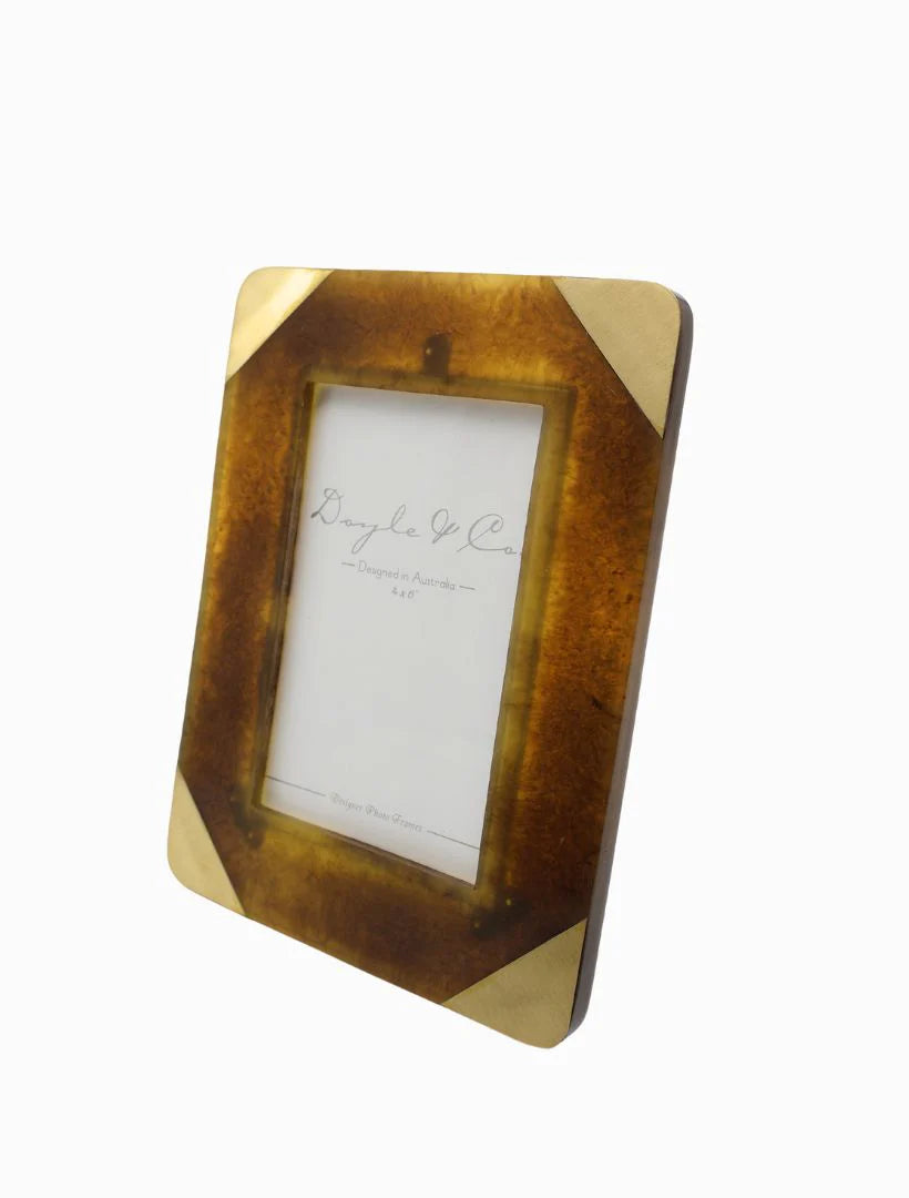 Tortoise Shell Resin Photo Frame 4x6"