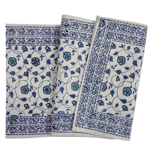 Table Runner(Long) Block Printed Blue Kali 170x33cm