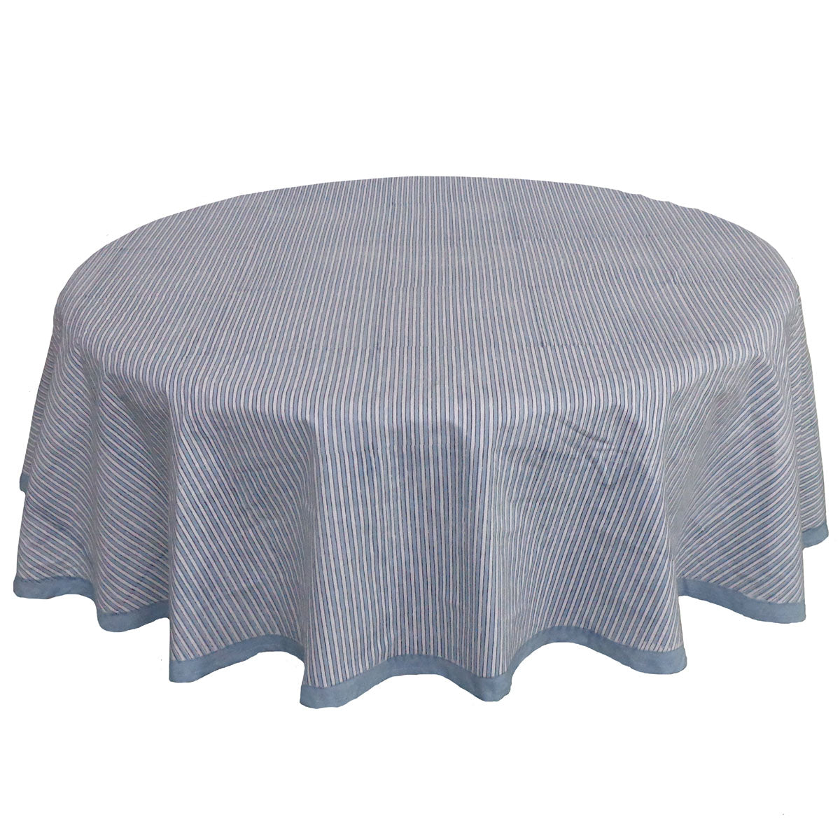 Block Print Round Table Cloth 220cm Stripe