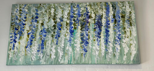 Original Painting Perfumed Blue Wisteria by Amanda Brooks