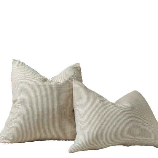 Cushion- Ginger Pin Stripe Marseilles 55cm.jpg